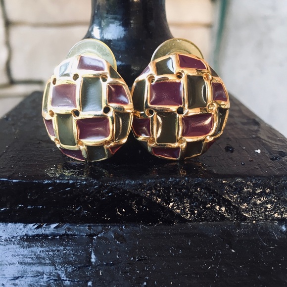 🌵 2/30$🌵 Checkered earrings! - Picture 1 of 3